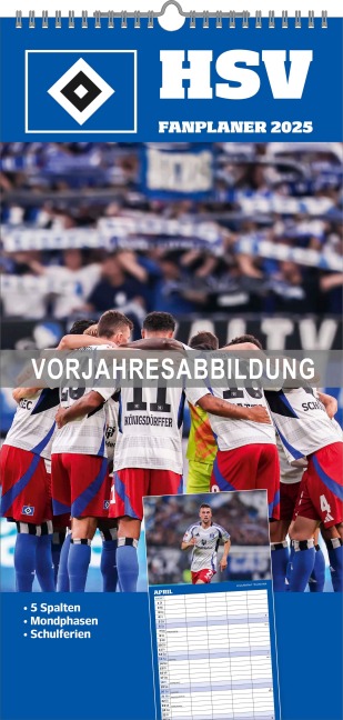 Hamburger SV 2026 - Fanplaner - Fußball-Kalender - Fan-Kalender - 22x45 - Sport - 