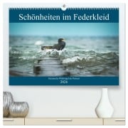 Cover-Bild zum Titel 'Schönheiten im Federkleid - Heimische Wildvögel im Portrait (hochwertiger Premium Wandkalender 2026 DIN A2 quer), Kunstdruck in Hochglanz' von 'Sabine Grahneis'