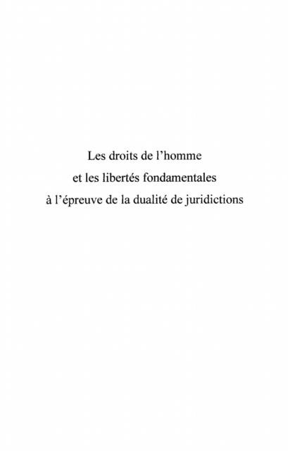 Droits de l'homme et les libertes fondam - Poisson Jean-Marc