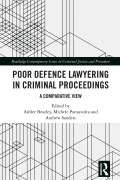 Cover-Bild zum Titel 'Poor Defence Lawyering in Criminal Proceedings' von ''