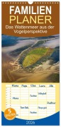 Cover-Bild zum Titel 'Familienplaner 2026 - Das Wattenmeer aus der Vogelperspektive mit 5 Spalten (Wandkalender, 21 x 45 cm) CALVENDO' von 'Peter Schürholz'