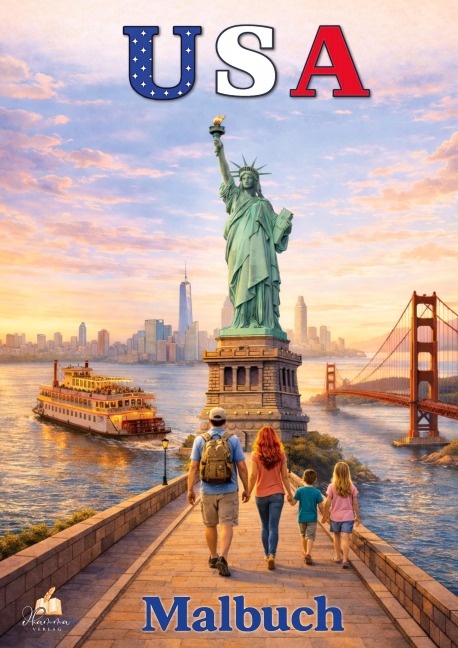 USA Malbuch für Erwachsene mit 50 wunderschönen Ausmalmotiven - Josef Mickey Müller