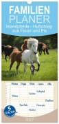 Cover-Bild zum Titel 'Familienplaner 2027 - Islandpferde - Hufschlag aus Feuer und Eis mit 5 Spalten (Wandkalender, 21 x 45 cm) CALVENDO' von 'Alex Shepherd'