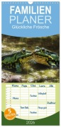 Cover-Bild zum Titel 'Familienplaner 2026 - Glückliche Frösche mit 5 Spalten (Wandkalender, 21 x 45 cm) CALVENDO' von 'Kathrin Gawlik'