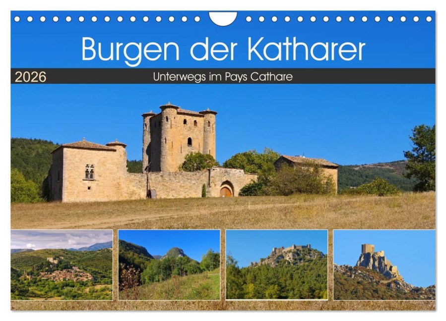 Burgen der Katharer - Unterwegs im Pays Cathare (Wandkalender 2026 DIN A4 quer), CALVENDO Monatskalender - LianeM LianeM