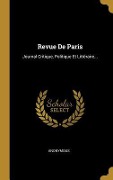 Cover-Bild zum Titel 'Revue De Paris' von 'Anonymous'