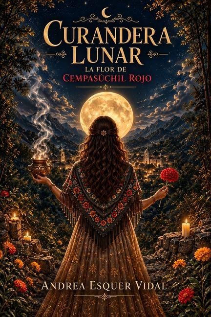 Curandera Luna La flor de cempasúchil rojo - Andrea Esquer Vidal