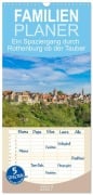 Cover-Bild zum Titel 'Familienplaner 2027 - Ein Spaziergang durch Rothenburg ob der Tauber mit 5 Spalten (Wandkalender, 21 x 45 cm) CALVENDO' von 'Tina Rabus'