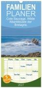 Cover-Bild zum Titel 'Familienplaner 2027 - Cote Sauvage. Wilde Atlantikküste der Bretagne. mit 5 Spalten (Wandkalender, 21 x 45 cm) CALVENDO' von 'Markus Beck'