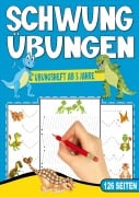 Cover-Bild zum Titel 'Schwungübungen Übungsheft ab 5 Jahre - Das Dino Lernheft für Jungen' von 'Inspirations Lounge'
