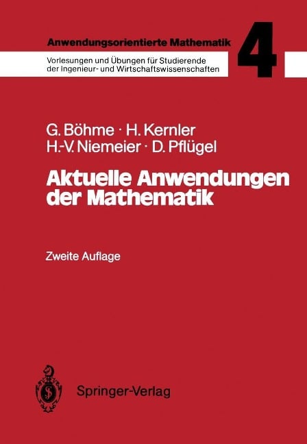 Anwendungsorientierte Mathematik - Gert Böhme, Helmut Kernler, Hans-Volker Niemeier, Dieter Pflügel