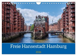 Cover-Bild zum Titel 'Freie Hansestadt Hamburg (Wandkalender 2026 DIN A4 quer), CALVENDO Monatskalender' von 'Thomas Leonhardy'