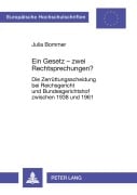 Cover-Bild zum Titel 'Ein Gesetz - zwei Rechtsprechungen?' von 'Julia Bommer'
