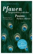 Cover-Bild zum Titel 'Pfauen.Ausgewählte Gedichte/Paons.Poèmes choisis' von 'James Noël'