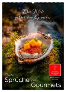 Coole Sprüche für Gourmets (Wandkalender 2026 DIN A2 hoch), CALVENDO Monatskalender - Peter Roder