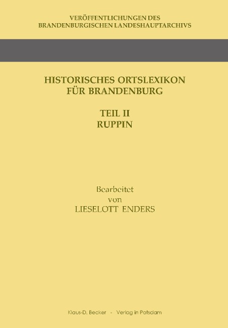 Historisches Ortslexikon für Brandenburg - 