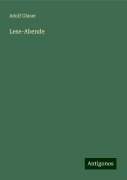 Lese-Abende - Adolf Glaser