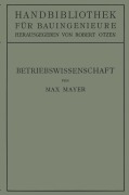 Cover-Bild zum Titel 'Betriebswissenschaft' von 'Max Mayer, Robert Otzen'