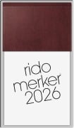Cover-Bild zum Titel 'rido/idé 7035003276 | Vormerkbuch Mod. Merker 2026 | 108×201 mm, Kunststoff, dunkelrot' von ''