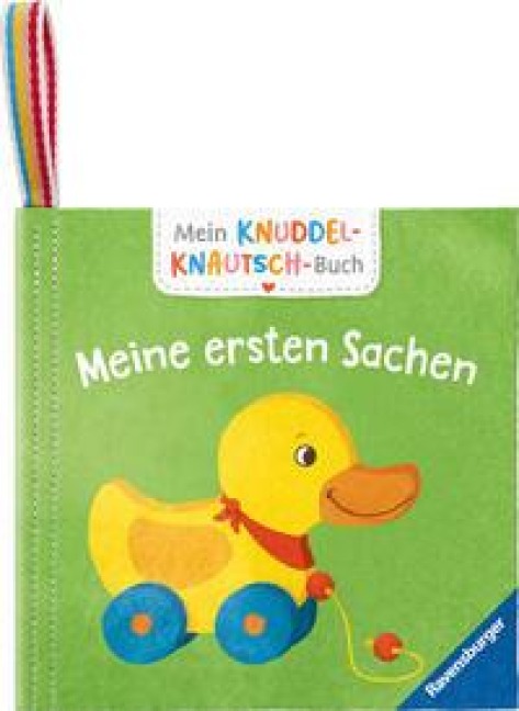 Mein Knuddel-Knautsch-Buch: Meine ersten Sachen; weiches Stoffbuch, waschbares Badebuch, Babyspielzeug ab 6 Monate - 