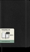 Moleskine 12 Monate Wochen Notizkalender Deutsch 2024, L/A5, 1 Wo = 1 Seite, Rechts Linierte Seite, Soft Cover, Schwarz - 