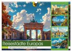 Cover-Bild zum Titel 'Reisestädte Europas (Wandkalender 2026 DIN A3 quer), CALVENDO Monatskalender' von 'Steffen Gierok-Latniak'