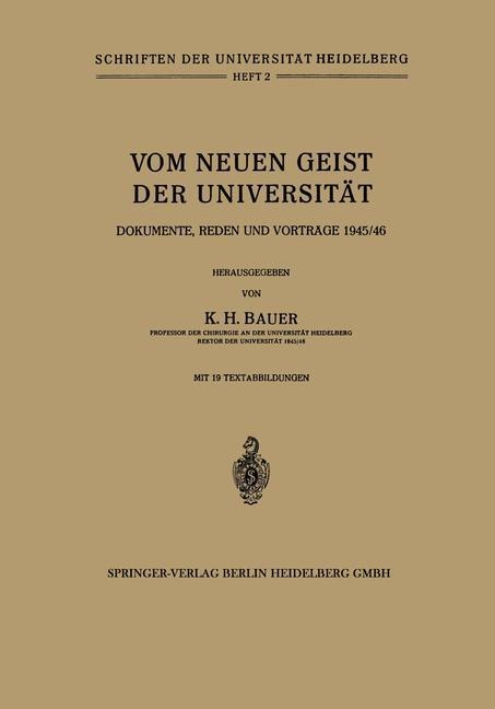 Vom Neuen Geist der Universität - 