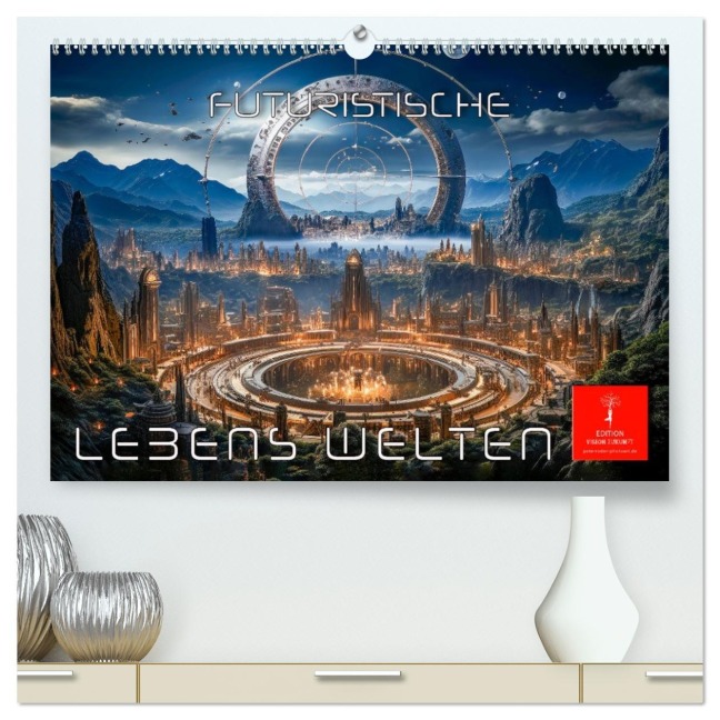 Futuristische Lebens Welten (hochwertiger Premium Wandkalender 2026 DIN A2 quer), Kunstdruck in Hochglanz - Peter Roder
