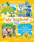 Wir basteln! XXL - Die schönsten Motive zum Malen, Ausschneiden und Kleben (gelb) - 