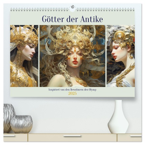 Götter der Antike. Inspiriert von den Bewohnern des Olymp (hochwertiger Premium Wandkalender 2025 DIN A2 quer), Kunstdruck in Hochglanz - Rose Hurley