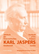 Cover-Bild zum Titel 'Jahrbuch der Österreichischen Karl-Jaspers-Gesellschaft Jahrgang 33 (2020)' von 'Österreichische Karl-Jaspers-Gesellschaft'