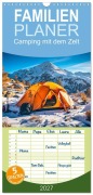 Cover-Bild zum Titel 'Familienplaner 2027 - Camping mit dem Zelt mit 5 Spalten (Wandkalender, 21 x 45 cm) CALVENDO' von 'Steffen Gierok-Latniak'
