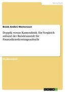 Cover-Bild zum Titel 'Doppik versus Kameralistik. Ein Vergleich anhand der Bundesanstalt für Finanzdienstleistungsaufsicht' von 'Brank Anders Wernersson'