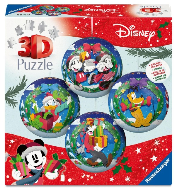 3D Puzzle-Ball-Set Holiday Baubles Disney - 