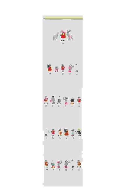 Stickpackung Vorgezeichnet, Adventskalender Kinder - 