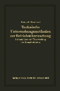 Technische Untersuchungsmethoden zur Betriebsüberwachung - Franz Seufert, Julius Brand