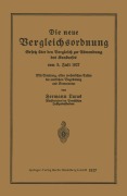 Cover-Bild zum Titel 'Die neue Vergleichsordnung' von 'Hermann Lucas'