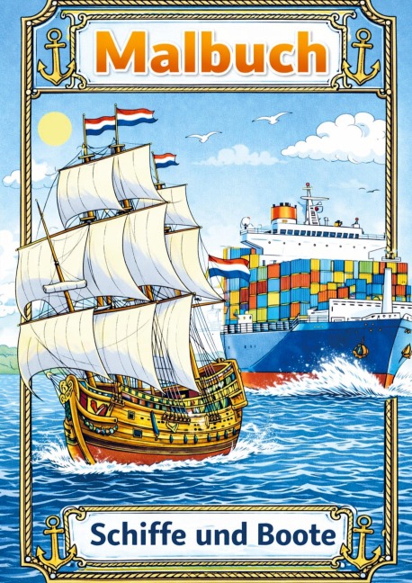 Malbuch, Boote und Schiffe. - H. Mourits