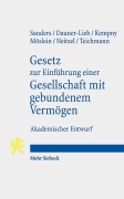 Cover-Bild zum Titel 'Gesetz zur Einführung einer Gesellschaft mit gebundenem Vermögen' von 'Anne Sanders, Barbara Dauner-Lieb, Simon Kempny, Florian Möslein, Noah Neitzel'
