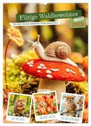 Cover-Bild zum Titel 'Filzige Waldbewohner - Ein Jahr tierisch niedlicher Filzhandarbeiten (Wandkalender 2026 DIN A2 hoch), CALVENDO Monatskalender' von 'Anja Frost'