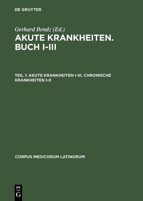 Akute Krankheiten I-III. Chronische Krankheiten I-II - 