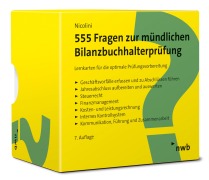 Cover-Bild zum Titel '555 Fragen zur mündlichen Bilanzbuchhalterprüfung' von 'Hans J. Nicolini'
