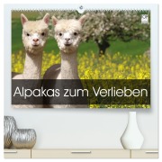 Alpakas zum Verlieben (hochwertiger Premium Wandkalender 2026 DIN A2 quer), Kunstdruck in Hochglanz - Heidi Rentschler