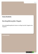 Cover-Bild zum Titel 'Rechtsphilosophie Hegels' von 'Hanaa Bouhatta'