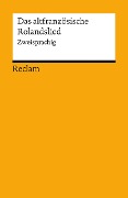 Cover-Bild zum Titel 'Das altfranzösische Rolandslied' von ''