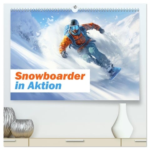 Snowboarder in Aktion (hochwertiger Premium Wandkalender 2025 DIN A2 quer), Kunstdruck in Hochglanz - Liselotte Brunner-Klaus