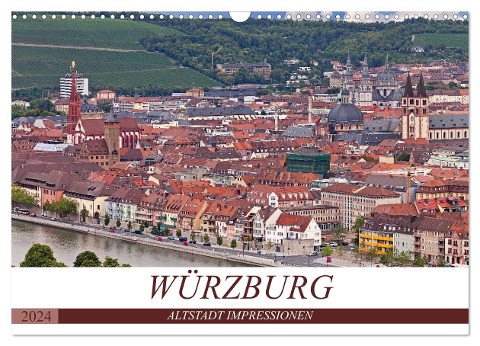 WÜRZBURG - ALTSTADT IMPRESSIONEN (Wandkalender 2024 DIN A3 quer), CALVENDO Monatskalender - U. Boettcher