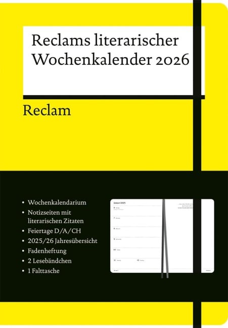 Reclams literarischer Wochenkalender 2026 - 