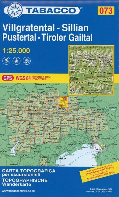 Wanderkarte 73 Villgratental-Sillian- Pustertal-Tiroler Gailtal 1:25 000 - 