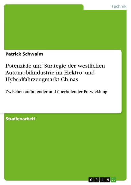 Potenziale und Strategie der westlichen Automobilindustrie im Elektro- und Hybridfahrzeugmarkt Chinas - Patrick Schwalm